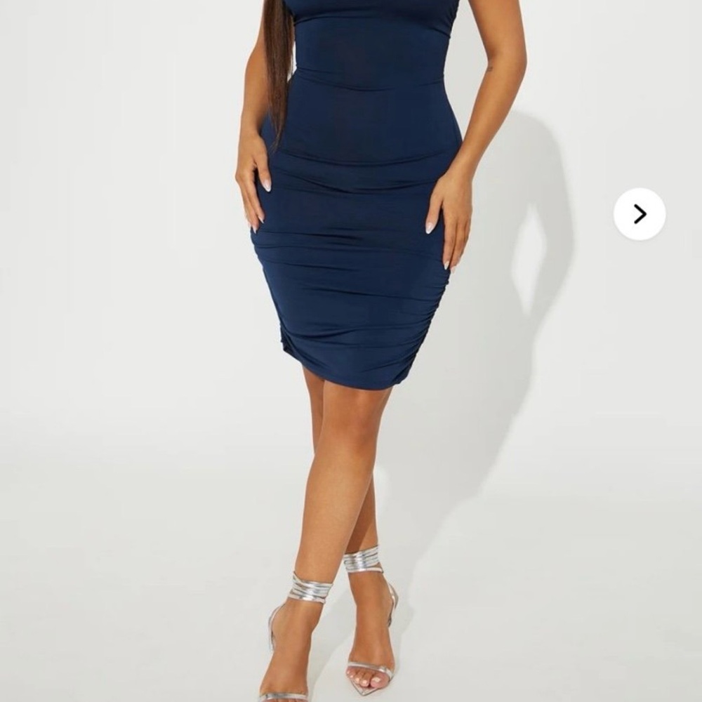 FEELING BLUE—Fashion Nova Midnight Blue Midi Dress
